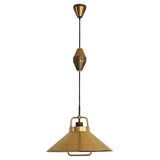 Patinated Brass Pendant by Frits Schlegel for Lyfa, Denmark