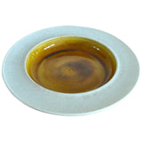 Kähler Golden Ochre Ceramic Dish, Denmark 1950s