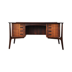 Scandinavian Modern Rosewood Executive Desk by Svend Åge Madsen for HP Hansen