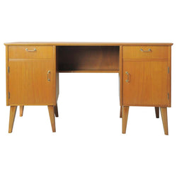 Childs Executive Desk in Ash with Bowed Top, 1950s