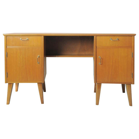 Childs Executive Desk in Ash with Bowed Top, 1950s