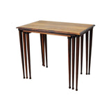 Scandinavian Modern Rosewood Nesting Tables with Drumstick Legs