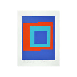 Abstract Geometric Danish Screen Print by Ib Geertsen, Signed