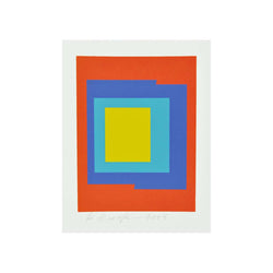 Abstract Geometric Danish Screen Print by Ib Geertsen, Signed