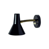 Scandinavian Modern Danish wall lamp with adjustable brass arm