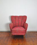 Danish Midcentury High Back Lounge or Club Chair, 1940s