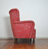 Danish Midcentury High Back Lounge or Club Chair, 1940s