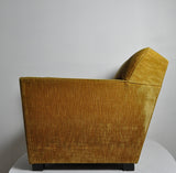Early midcentury Lounge Chair in original velvet upholstery