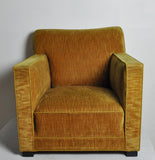 Early midcentury Lounge Chair in original velvet upholstery