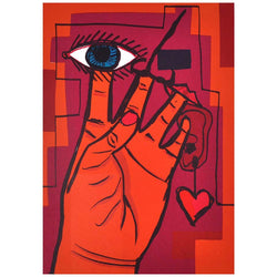 Danish Abstract Screen Print, Signed