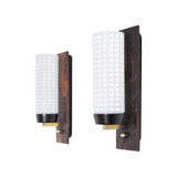 Danish Modern Rosewood and Glass Wall Sconce from Lyfa