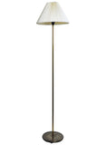 Danish Brass Floor Lamp with Le Klint Shade