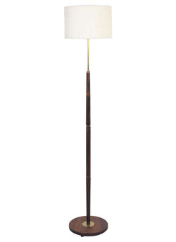 Mid-Century Modern Danish Rosewood Floor Lamp with Brass Details, 1960s