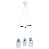 Danish Mid-Century Teak and Glass Ceiling Lamp, 1960s