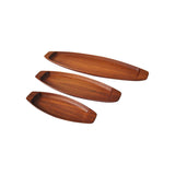 Three Solid Teak Trays by Skjøde Skjern, Denmark, 1960s