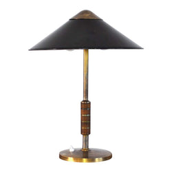 Elegant Danish Brass Table Lamp from Lyfa Designed by Bent Karlby