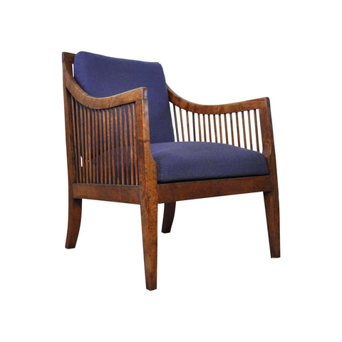 Antique 19th Century Danish Walnut Bergère Chair