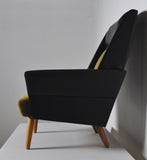 Danish mid-century easy chair from the 1950s with original fabric