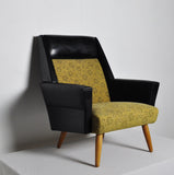 Danish mid-century easy chair from the 1950s with original fabric