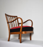 Danish Midcentury Cabinetmaker Armchair Attributed to Fritz Hansen, 1940s