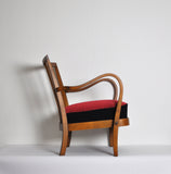 Danish Midcentury Cabinetmaker Armchair Attributed to Fritz Hansen, 1940s