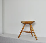 Arne Hovmand-Olsen Solid Beech Stool, Denmark, 1950s