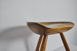 Arne Hovmand-Olsen Solid Beech Stool, Denmark, 1950s