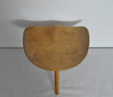 Arne Hovmand-Olsen Solid Beech Stool, Denmark, 1950s