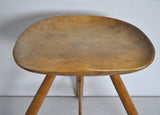 Arne Hovmand-Olsen Solid Beech Stool, Denmark, 1950s