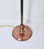 Art Deco Floor Lamp in Brass and Copper