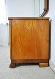 Danish Art Deco Vanity Desk with Tri-Folding Mirrors, 1930s