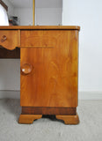 Danish Art Deco Vanity Desk with Tri-Folding Mirrors, 1930s