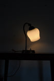 Brass and opaline glass Art Deco table lamp, Scandinavia 1930s