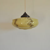 Antique Marbled Art Deco Pendant Light, 1930s