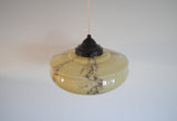 Antique Marbled Art Deco Pendant Light, 1930s