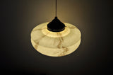 Antique Marbled Art Deco Pendant Light, 1930s