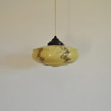 Antique Marbled Art Deco Pendant Light, 1930s