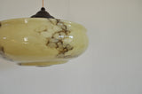 Antique Marbled Art Deco Pendant Light, 1930s