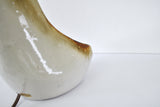 Organic shaped table lamp by Axella Stentøj in warm brown colors, Denmark 1970s