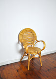 20th Century Rattan and Bamboo Armchair