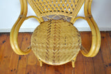 20th Century Rattan and Bamboo Armchair