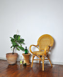 20th Century Rattan and Bamboo Armchair