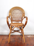 20th Century Rattan and Bamboo Armchair