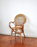 20th Century Rattan and Bamboo Armchair