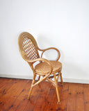 20th Century Rattan and Bamboo Armchair