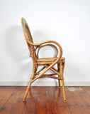 20th Century Rattan and Bamboo Armchair