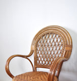 20th Century Rattan and Bamboo Armchair