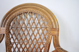 20th Century Rattan and Bamboo Armchair