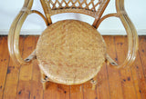 20th Century Rattan and Bamboo Armchair