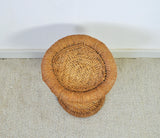 Bamboo and Rattan Stool or Side Table, 20th Century